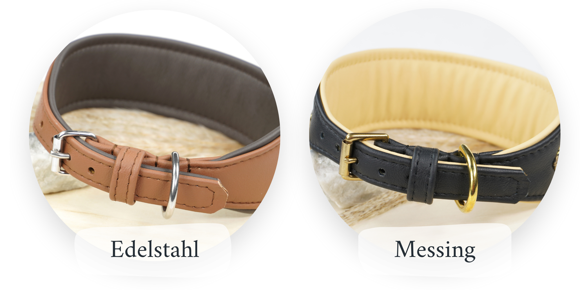 Schnallen aus Messing und Edelstahl